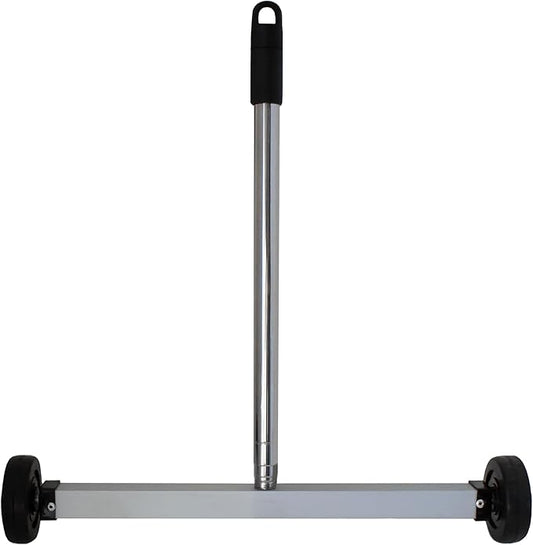 GRIP Magnetic Pickup Sweeper 17" - 8.8 lb Capacity - Chrome Handle Extends from 23" to 40" - Easy Cleanup of Workshop, Garage, Construction - Lawn Sweeper