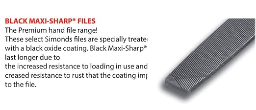 Simonds - 78188100 Blk Maxi-Sharp, All Purpose File, American, 10 in (Pack of 12)