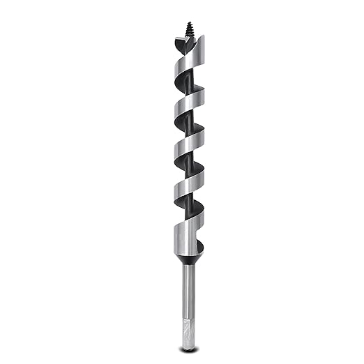 1-1/8 x 11.8 inch Auger Drill Bit for Wood,Hex Shank Ship Auger Bit for Soft Wood, Hard Wood, Plastic, Composite Materials and DIY Projects