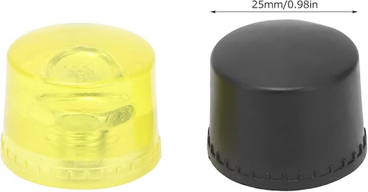 4 PCS Replacement Mallet Face, Yellow Black Plastic Replacement Mallet Heads, Replacements Ends for Dead Blow Hammer (Φ40mm)