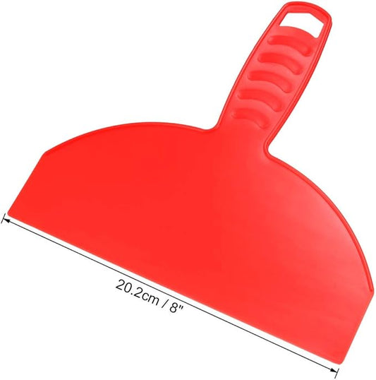uxcell Putty Scraper 8" Plastic Flexible Putty Knives Disposable Spreader for Taping Drywall Wall Painting Red