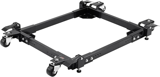 VEVOR Mobile Base, 1500 lbs Capacity, Adjustable from 20" x 24.5" to 28" x 33.5", Heavy Duty Universal Mobile Base Stand with 4 Swivel Wheels, for Woodworking Equipment, Bandsaw, Power Tool, Machine