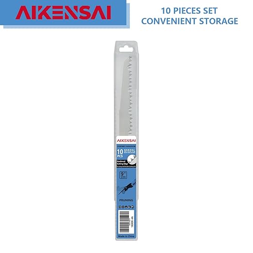 10-Piece S1531L 240mm 5TPI Wood Reciprocating Saw Blades Pruning Saw Blades for Fast Wood Cutting Compatible with Milwaukee Makita Dewalt Ryobi etc