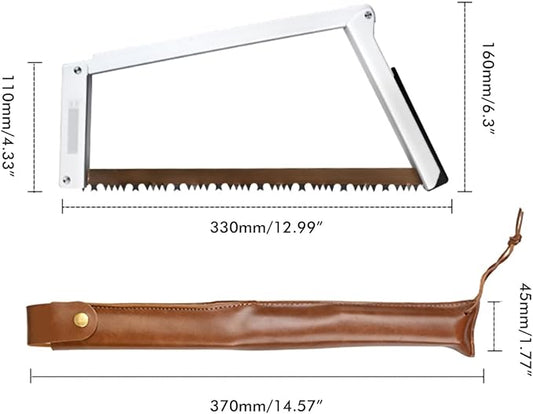Folding Handsaw, High Manganese Steel + Aluminum Alloy + Nylon, Multifunctional Rectangular Saw for Outdoor Camping Woodworking (silver)