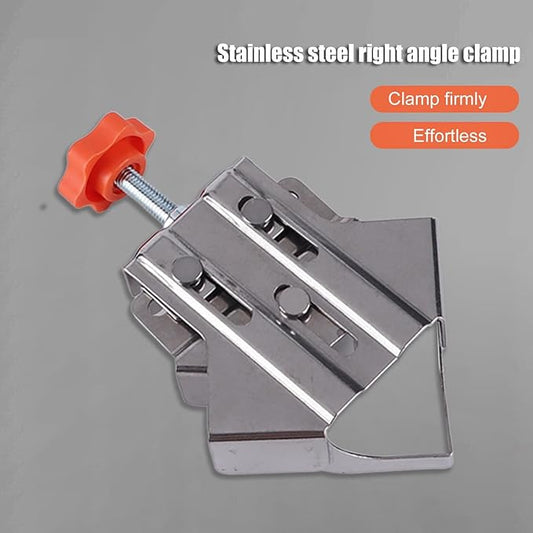 Fayelume 4PCS 90 Degree Corner Clamp, Stainless Steel Right Angle Clamp, Opened and Closed Pipe Corner Clamps, Adjustable for Woodworking