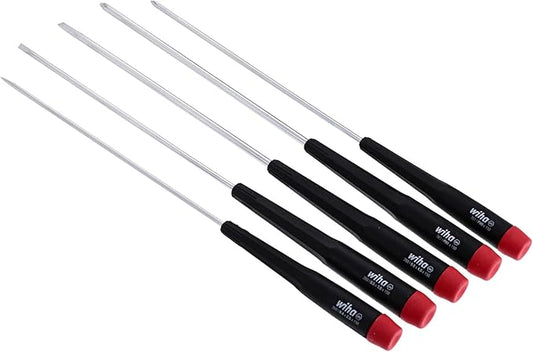 Wiha 26192 5 Piece Precision Slotted and Phillips Screwdriver Set