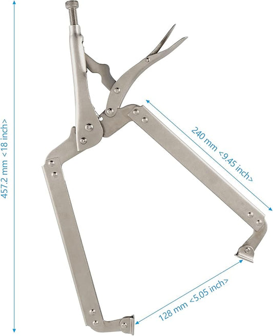 3PCS 18 Inches C-clamp Locking Pliers with Swivel Pads, Locking Clamp Pliers, Welding Clamps for Wood Working and Welding