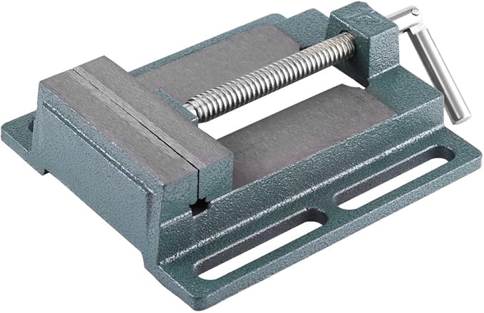 Drill Press Vise, 4" Heavy Duty Cast Iron Opening Size Milling Vice Holder Bench Clamp Woodworking Clamping Vise Machine Bench Top Mount