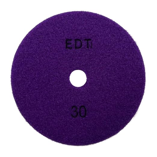 7" High Performance Dry Stone/Concrete Polishing Pads, 1.5mm Segment Height, Honeycomb Style, 30 Grit