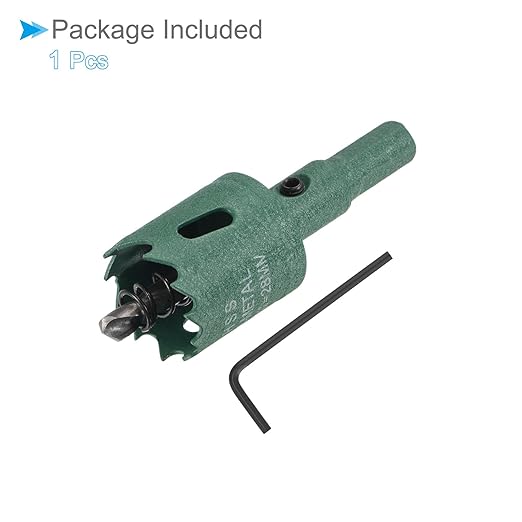 Bi-Metal Hole Saw, 28mm 1-8/64 Inch Dia Hole Saw, High Speed Steel Cutter - (Applications: for Wood Brass Zinc), 1-Pieces