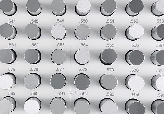 Accusize Industrial Tools 0.501'' to 0.625'' Minus Class Zz Pin Gauge Set, 125 Pcs/Set, 2'' Overall Length, M3(-)