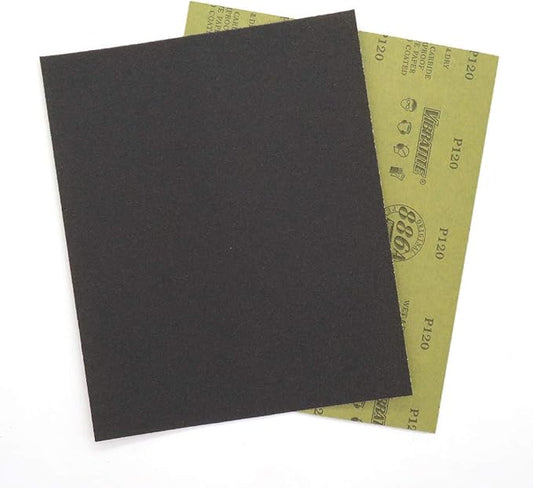 Sandpaper Sheets, 120 Grit Dry Wet Sand Paper, 9 x 11 Inch,Silicon Carbide, for Wood Furniture Finishing,Metal Sanding and Automotive Polishing,10 -Sheet