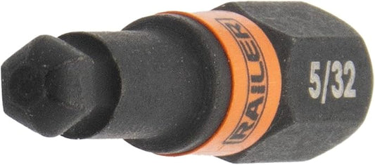 Ball-End Hex 1/8" Impact Driver Bit - Railer Allen Wrench Drill Hex Bits. 1/4 Quick Release S2 Steel 2 inch 1/8" Ball-End Hex Bits. (5 Pack)