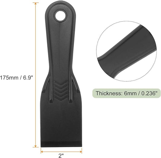 HARFINGTON 10pcs Putty Scraper 2" Width 6mm Thin Width 6mm Thin Flexible Plastic Putty Knives for Taping Drywall Spreading Painting Wall Scratching