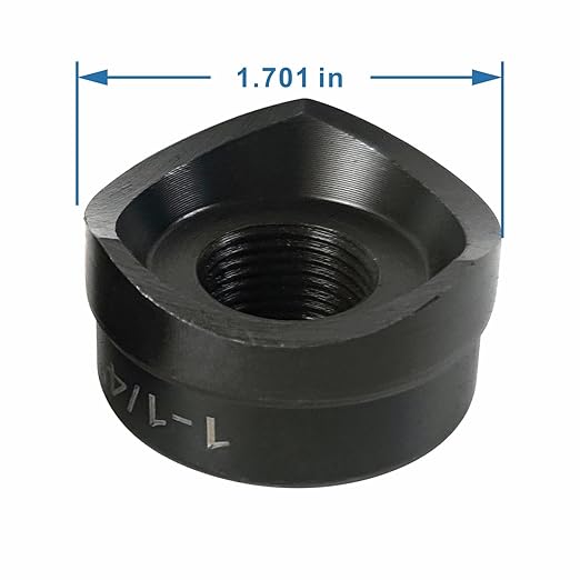 AMZCNC 1-1/4" Conduit Punch and Die for Hydraulic Knock Out Driver 3/4"-16UN Thread ((Conduit Hole Size) 1-1/4")(Actual Hole Size: 1.7")