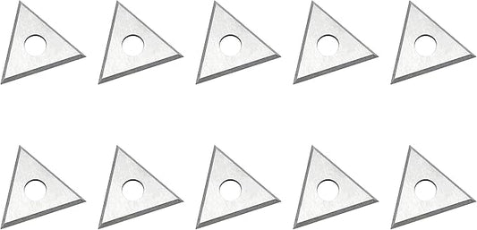 Paint Scraper Carbide Blades Double-Edged Reversible Replacement Blade (1" Triple-Edge Triangle) By LU&MN