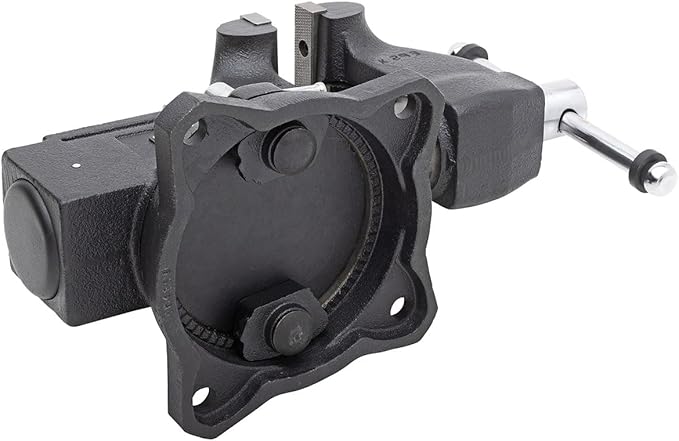 Yost HD450-C Heavy Duty 4-1/2 Inch Mechanics Work Bench Vise | Heavy Duty Woodworking & Metal Work Table with Secure Grip Swivel Base | 60,000 PSI Casting Iron Material with Extra-large Anvil Surface