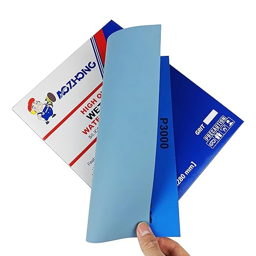 3000 Grit Sand Paper, 9 x 11 Inch, 25 Pcs Wet Dry Sandpaper Sheets, Silicon Carbide for Wood, Metal, Automotive Sanding and Polishing, Waterproof and Durable