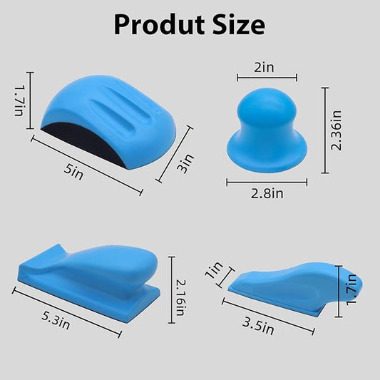 4PCS Hand Sanding Blocks Hook and Loop, 5 Inch Mouse Sanding Block and 5.3" Hand Sander Block for Woodworking Furniture Automotive Body Arts and Crafts