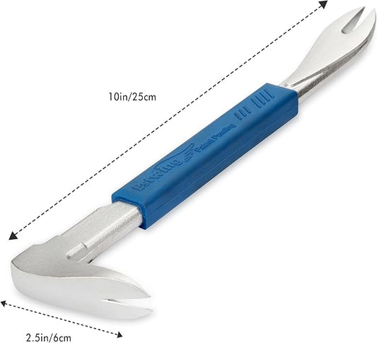 ESTWING Pro Claw Nail Puller - 10.6" Pry Bar with Forged Steel Construction & No-Slip Cushion Grip - PC250G
