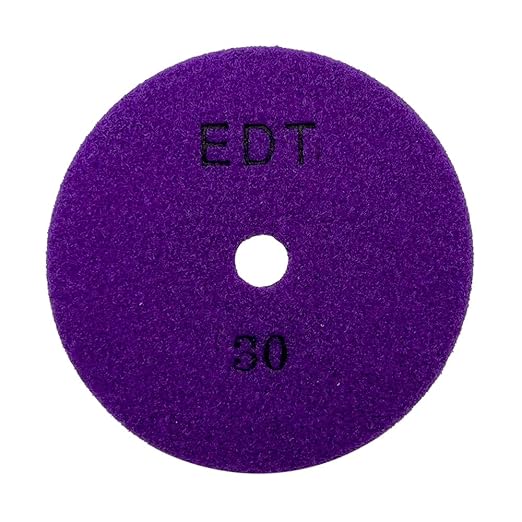 5" High Performance Dry Stone/Concrete Polishing Pads, 1.5mm Segment Height, Honeycomb Style, 30 Grit