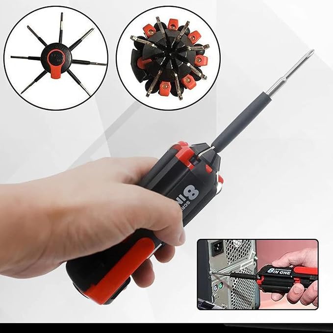 Multifunctional Screwdrivers Tool with Worklight and Flashlight, Portable Multi Tool Screwdriver Professional Repair Tool, General Screwdriver Multitool for Home Kitchen Car