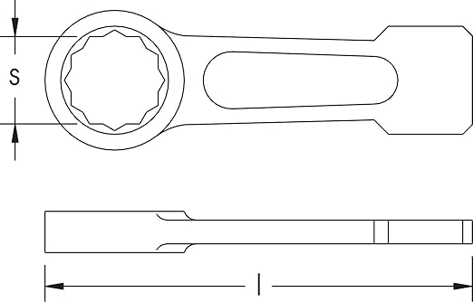 CS Unitec | Non-Sparking & Non-Magnetic Aluminum Bronze 12 Point Box End Striking Thin Wrench Hand Tool | 2-1/4 in