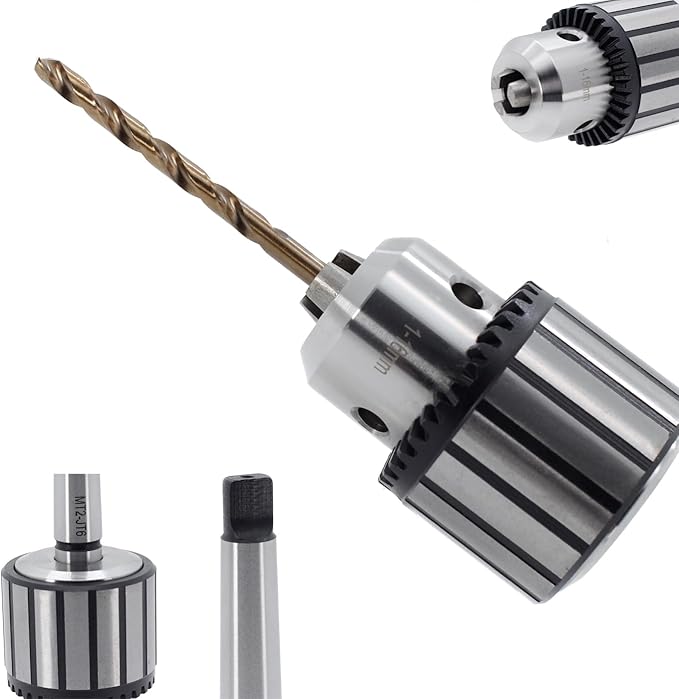 Drill Chuck JESTUOUS JT6 Key Type 5/8 Inch(1-16mm) with MT2 Morse Taper Arbor Heavy Duty Chucks