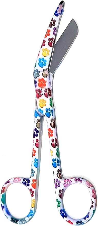 Set of 3 Assorted Pattern Nurse Doctor EMT Lister Bandage Scissors 5.5" (14cm), Stainless Steel, Premium Quality-Ideal Gift (PK1)