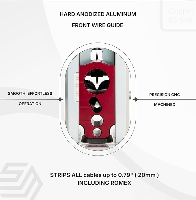 StripMeister E250 Pro Electric Automatic Wire Stripping Machine ??Wire Size Up To 횠3/4", Jam-Free, Motorized Wire Stripper with Variable Speed Control for Copper Wires