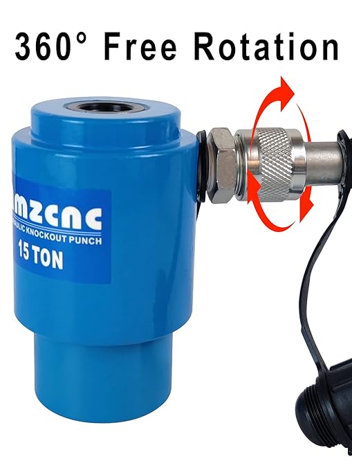 AMZCNC Hydraulic Knockout Punch Electrical Conduit Hole Cutter Set KO Tool Kit 1/2 to 4 inch (15T(1/2"-4"))