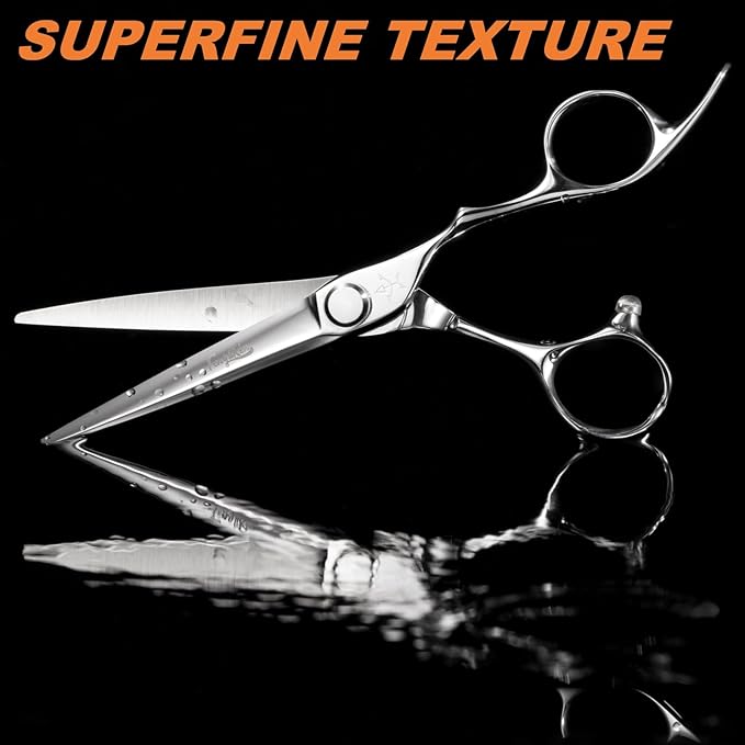 High-end Professional Extremely Very Sharp Barber Hair Cutting Scissors Hairdresser Shears For Hair 6 Inch Haircut Scissor Made Of Dynamic Steel Alloy For Hairdressing Salon and Home Use