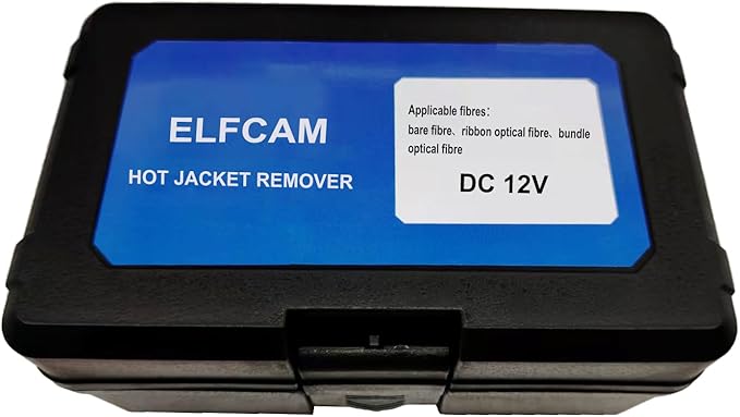 Elfcam - Thermal Fibre Optic Stripper for Ribbon and Simplex Fibre, Two Heating Modes, 8 Total Temperatures, Compatible with 1-56 Core Fibres, with Li Battery