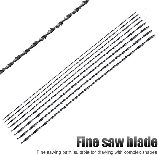 Professional Small Coping Saw w/ #1 to #8 Spiral Blades - for Metal & Woodworking - Fast Precision Cutting for Wood, Plastic, Jewelry Crafting,Small Coping Saw for DIY Crafting (11" x 4.7")