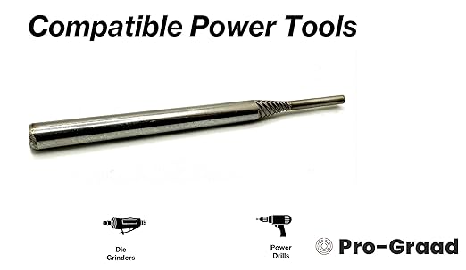 3 Piece Porting Mandrel Set with 4?? 6??& 8" High Speed Steel Coarse Thread Extra Shank Length Cartridge and Spiral Roll Mandrels