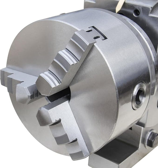 KAKA INDUSTRIAL Dividing Head 5 inch 3-Jaw Chuck, MT2 Tailstock and Dividing Plates | Milling Machine Indexing Attachment for Precision Gear Cutting BS-0