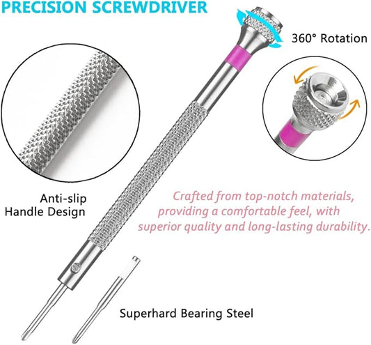 13PCS Professional Watch Screwdriver Set, BEBEEPOO Micro Precision Screwdriver Set,Micro Precision Eyeglasses Repair set, 0.6-2.0mm, Jewelry Work,Computer Phone Small Tools