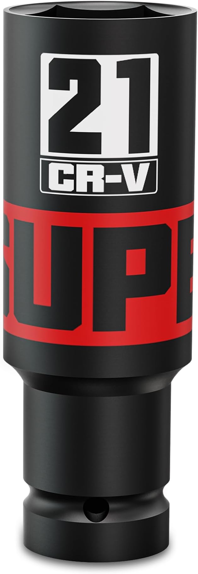 1/2" Drive Impact Socket, 21mm Deep Socket, Metric, 6 Point, CR-V, Perfect for Home, Mechanic and Repair Project