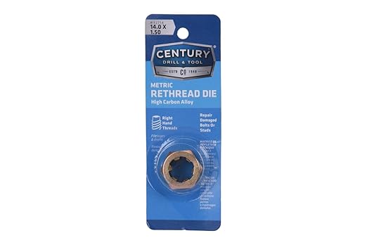 Century Drill & Tool, 92714, 14.0X1.50,Rethreading Die,Tool Set, Thread Repair