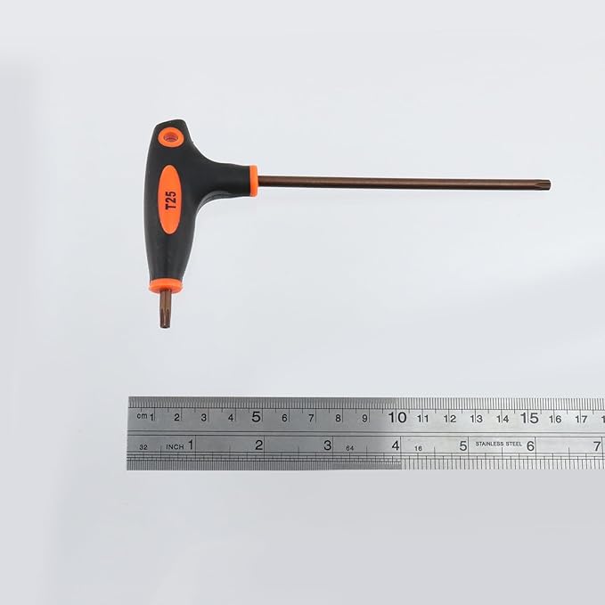 Antrader T25 Torx Screwdriver,Anti Tamper Proof Torx Key,S2 Steel T-Handle Dual End Wrench-2Pcs