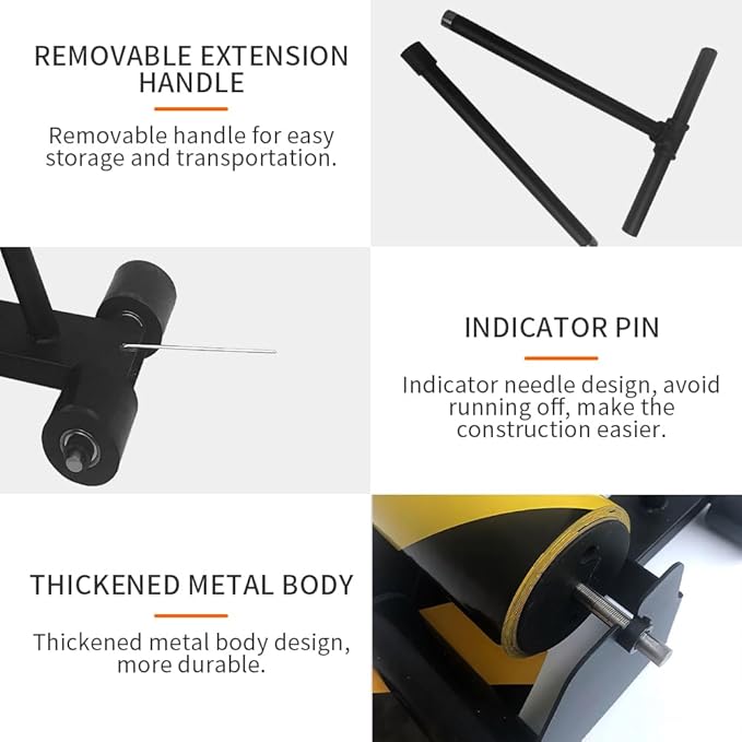 BAUSATZ Floor Tape Marking Machine,Manual,Lane Marking Applicator with Rubber Roller Manual Floor Tape Applicator,Used for Floor Marking, Decoration Protection and Laying (TBJDJ-01)