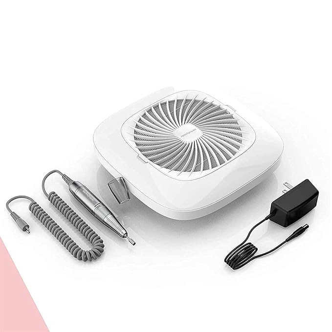 MelodySusie 2 in 1 Nail Drill with Nail Dust Collector, Gifts for Women, Professional 30000RPM Electric Nail Drill Efile with Nail Dust Vacuum Collector for Acrylic Gel Nails Polishing