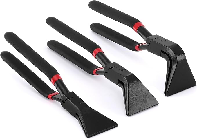 EMENTOL 3-Piece Hand Seamer Sheet Metal Tools, Sheet Metal Bending Pliers Set Straight, 45째 & 90째 Bending Tool for Roofers, Plumbers