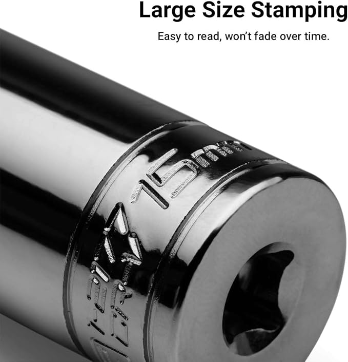 Capri Tools 12 mm Deep Socket, 1/4-Inch Drive, 6-Point, Metric