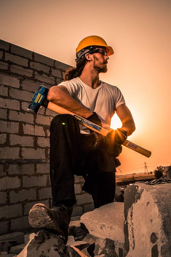 Estwing 6-Pound Hard Face Sledge Hammer - 36-Inch Hickory Handle, Ergonomic Grip, Durable Construction for Demolition & Stake Driving