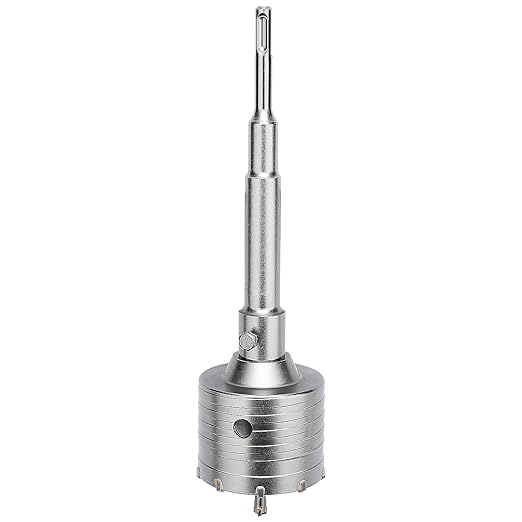 3-1/4 inch / 82mm Concrete Hole Saw with SDS Plus Shank Connecting Rod, 6.3mm Tungsten Carbide Tip for Concrete, Cement, Brick Wall