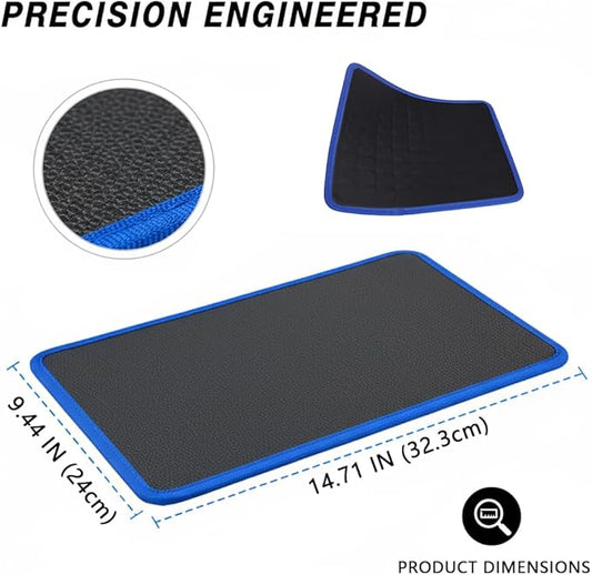Magnetic Tool Mat, Magnetic Mat with PVC Layer, 14.71" x 9.44" Heavy Duty Magnetic Tool Holder, Non-Slip Parts Organizer for Garage Workshop Auto Repair