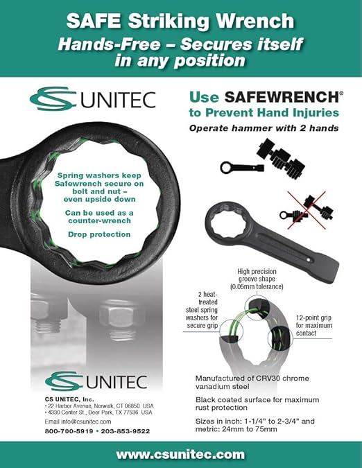 CS Unitec SW-3041S Safewrench Striking Wrench, 1-5/8"