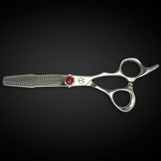 5.5" VG10 Steel Professional Thinning Shears - Red Moon - (Hair Thinning Scissors)