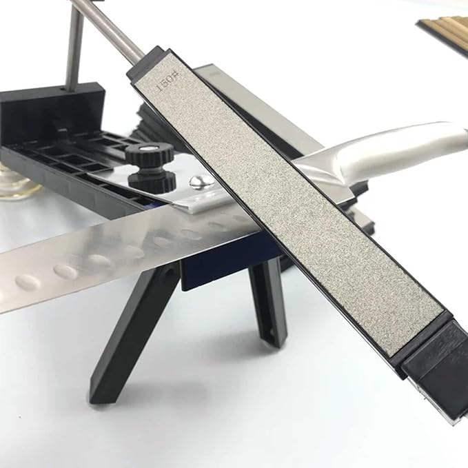 9 Pcs Diamond Knife Sharpening Stone Set, Professional Diamond Whetstone Set with Base for Ruixin Sharpener (SET-B)